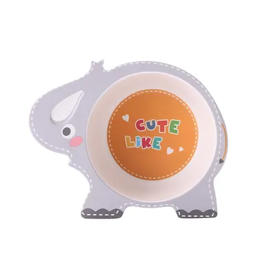 Cute cartoon bamboo fiber children's bowl