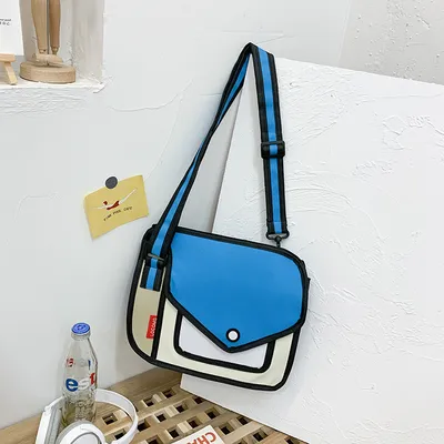 Two-dimensional cute one-shoulder messenger bag