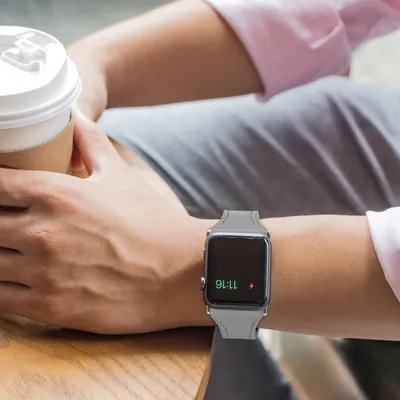 Leather reduced car line watch strap