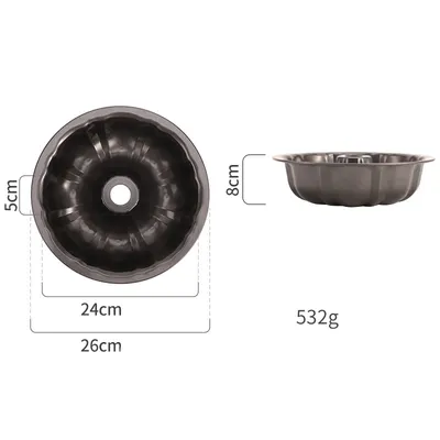 Non-stick Cake Pan Heavy Duty Carbon Steel Fluted Tube Round Cake Baking Pan Pound Cake Pan Buntz Cake Pan Tube Bakeware Cake Mold Baking Mold For Jello Gelatin Chocoflan Flan