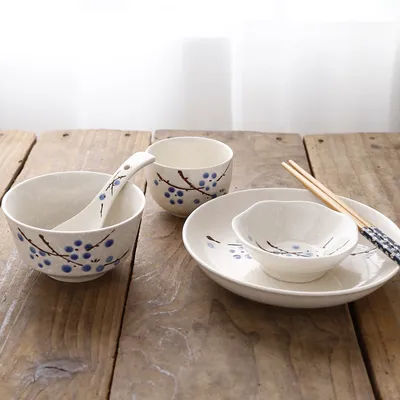 Tableware Set, Japanese Ceramic Dinnerware Set For Home, Kitchen, Person, 6 Uds.