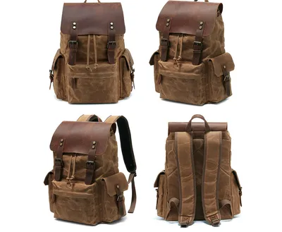 Canvas shoulder bag for men