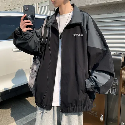 Autumn New Men's Color Matching Workwear Jacket