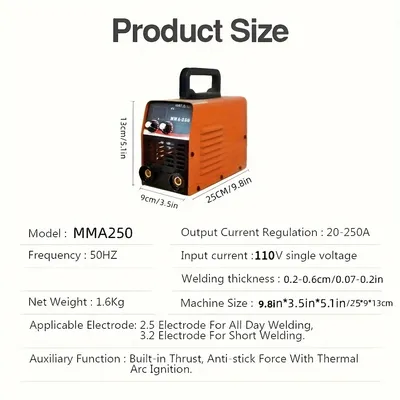 Portable IGBT Inverter MMA Home Welding Machine, 140 Amp 2 In 1 Lift TIG Welder,  With Start Force Anti-stick 110 Volts