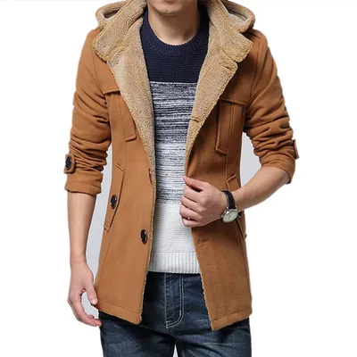 Medium length woolen coat
