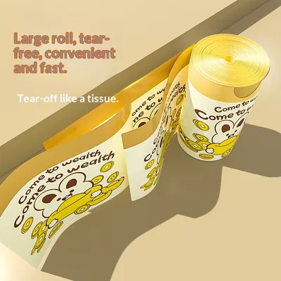 Rabbit Print Drawstring Garbage Bags, Easy Tear-off Plastic Trash Bags, Cartoon Design For Home Use
