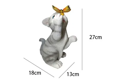 Creative Resin Cat Solar Sculpture Ornaments Outdoor Villa Courtyard Statue Crafts Garden Micro Landscape Decoration Accessories