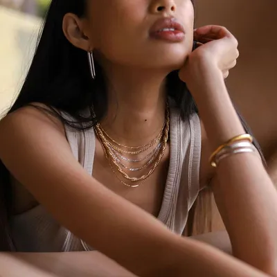 Fashionable Double Layered Necklace For Women