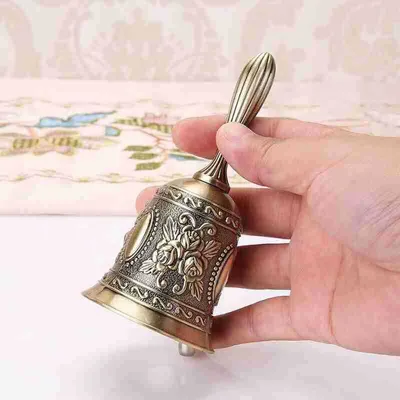 Christmas bell, hand-held metal alarm bell, service telephone, office bell, tea and dinner bell, game bell, hand bell