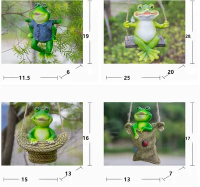 Creative Simulation Frog Resin Craft Animal Pendant