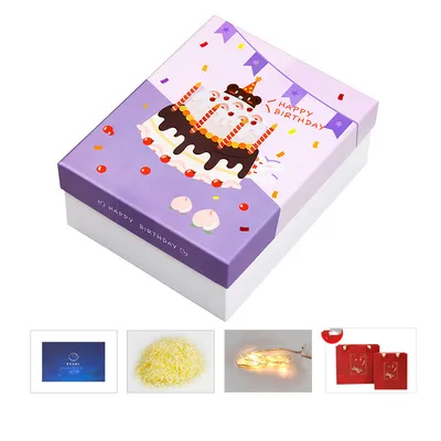 Cartoon large gift empty box packaging bag
