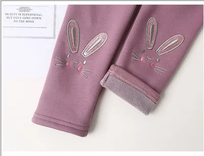 Children's Cartoon Kitten Embroidery Baby Trousers