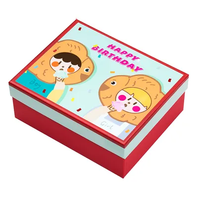 Cartoon large gift empty box packaging bag